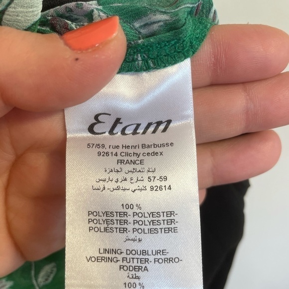 𝅺ETAM Green Floral Dress - Picture 8 of 10